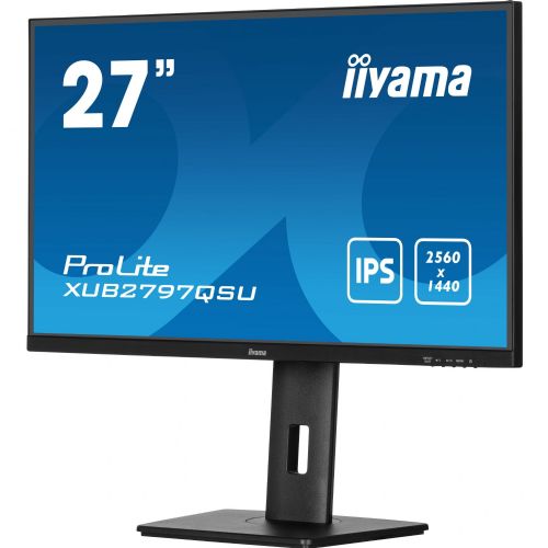 Monitor Iiyama XUB2797QSU-B2, 68,6 cm (27"), 16 : 9, HDMI + DP + 2 x USB. QHD, IPS, 100 Hz, črna