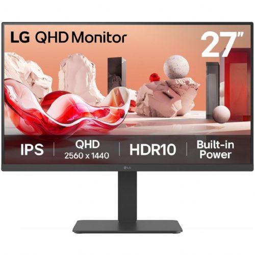Monitor LG 27BA45QB-B 68,6 cm (27"), 2560x1440 (QHD), 16:9 IPS 5 ms 75 Hz HDR10 2 x HDMI DP, Pivot, črna