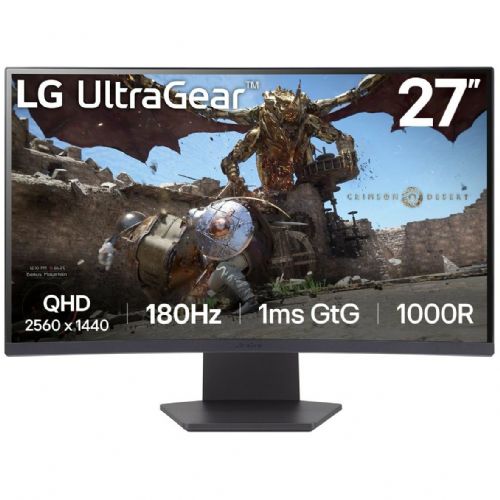 Monitor LG 27GS60QX-B UltraGear 68,6 cm (27"), 2560 x 1440 (WQHD), IPS, 300 cd/m2, 1ms, 180 Hz, HDMI DP, črna