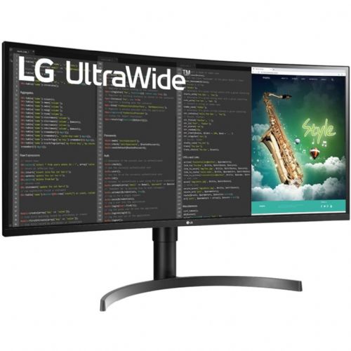 Monitor LG 35WN75CP-B, 88,90 cm (35"), 3440 x 1440, VA, 300 cd/m2, 21 : 9, 5 ms, HDMI, DP, USB-C (94 W), črna