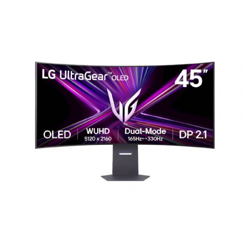 Monitor LG OLED 45GX950A-B UltraGear 113 cm (44,5''), 5120x2160 (5K UHD), ukrivljen, 2x HDMI, DP, USB, 165Hz