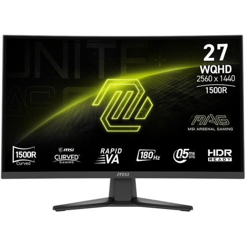 Monitor MSI MAG 275CQFDE E18 27" QHD ukrivljen, Rapid-VA, 180Hz, 0,5 ms