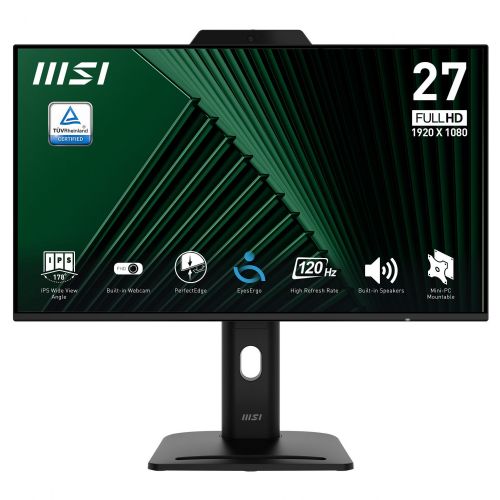 Monitor MSI PRO MP272PMG 27" IPS, Full HD, 120 Hz, spletna kamera, USB vozlišče