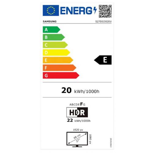 Monitor Samsung Odyssey G3 G30D 68,58 cm (27,0"), VA, 1920x1080 (FHD), 200cd/m2, 180Hz, HDMI, DP LS27DG302EUXEN