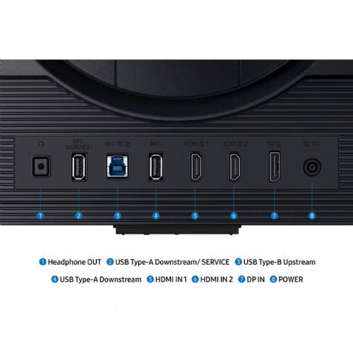 Monitor Samsung Odyssey G7 G70F LS27FG702EUXEN, 68,6 cm (27"), 3840 x 2160 4K UHD, IPS, 360 Hz FHD / 180 Hz 4K, 1 ms