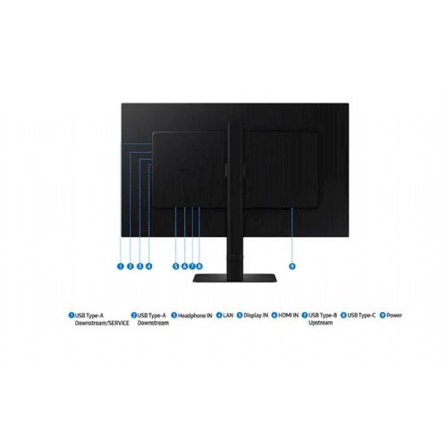 Monitor Samsung B2B S80UD 68,58 cm (27,0"), 3840 x 2160 (4K UHD), IPS, 350cd/m2, 16:9, DP, HDMI, 3xUSB, USB-C 90W, črna (LS27D800UAUXEN)
