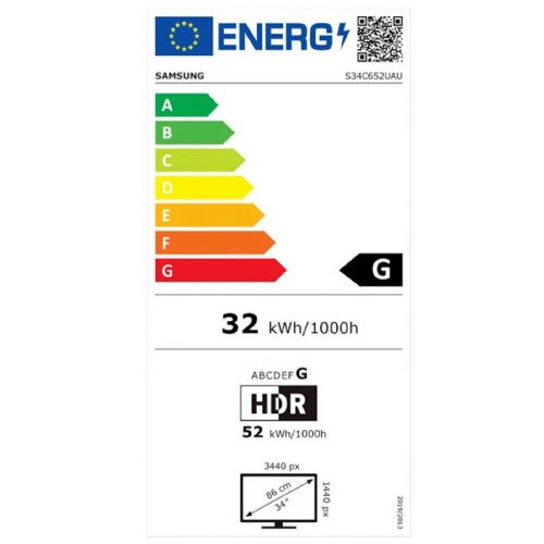 Monitor Samsung S34A650 34P, 86,36 cm (34"), 3440 x 1440 (UWQHD), IPS, 350 cd/m2, 100 Hz, 5 ms, HDMI, USB-C (90 W), črn (LS34C652UAUXEN) 148166660