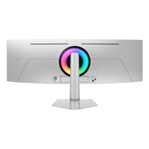 Monitor Samsung Odyssey S49DG934SU QD-OLED (124 cm (49 zoni), srebrn, DQHD, ukrivljen, HDMI, DP, Micro-HDMI, USB-C, 240Hz zaslon)