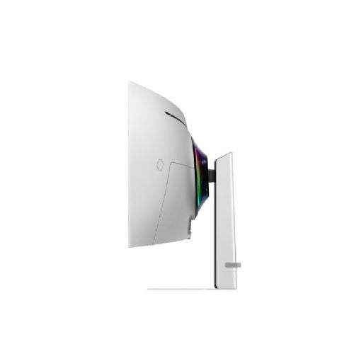 Monitor Samsung Odyssey S49DG934SU QD-OLED (124 cm (49 zoni), srebrn, DQHD, ukrivljen, HDMI, DP, Micro-HDMI, USB-C, 240Hz zaslon)