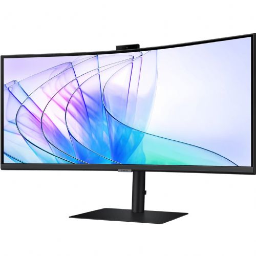 Monitor Samsung ViewFinity S65VC S34C652VAU, 86cm (34"), UWQHD, VA, 21:9, 350 cd/m2, 100Hz, 5ms, HDMI, USB-C (90W), DP, ukrivljen, kamera, črna