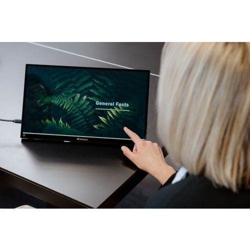 Monitor Verbatim PMT-15-4K 15,6" IPS UltraHD/4K zaslon na dotik HDR črn