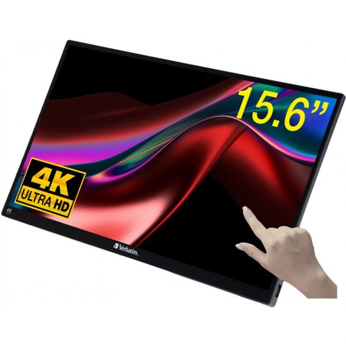 Monitor Verbatim PMT-15-4K 15,6" IPS UltraHD/4K zaslon na dotik HDR črn