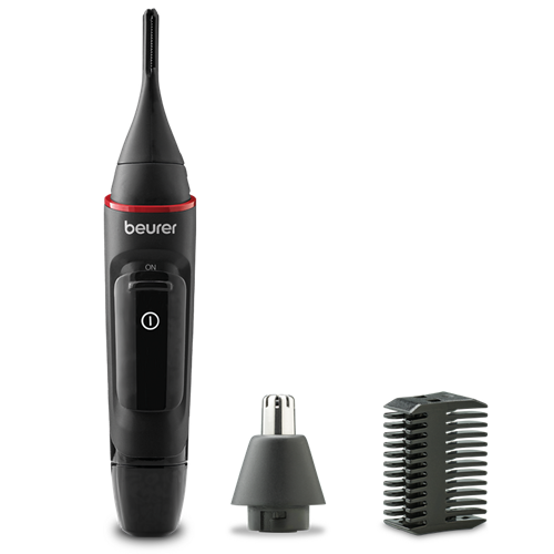 Moški urejevalnik Beurer MN3X baterijsko delovanje, za nos/uh/obrvi, nerjaveče jeklo, pralen, 2 nastavka