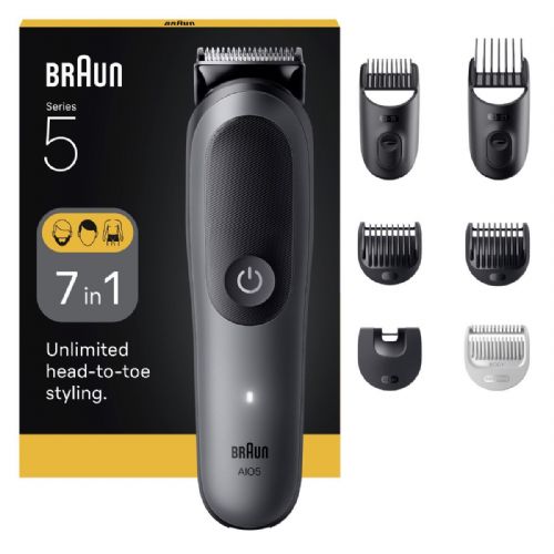 Braun Series 5 All-in-One 5560 trimer za muškarce, 11 u 1, litij-ionska baterija, do 120 minuta rada, mokro/suho brijanje, ultra oštre oštrice, potpuno perivo