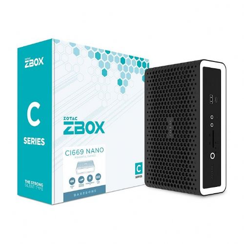Namizni računalnik Zotac ZBOX CI669 nano Intel Core i7-1355U, brez ventilatorja, DDR5 podpora, Wi-Fi 6, brez operacijskega sistema