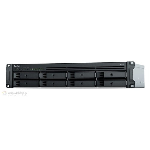 NAS Synology RS1221+, z ventilatorjem, 4 GB RAM, 8x 2,5"/3,5", SATA, HDD, SSD, 10/100/1000 Mbps, črna/siva