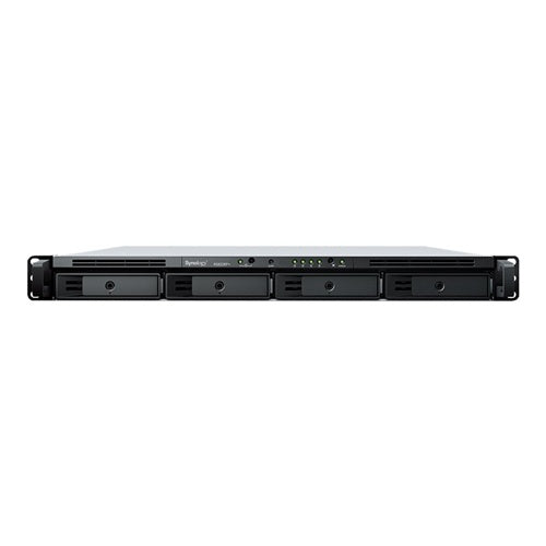 NAS Synology RS822RP+, z ventilatorjem, 2 GB RAM, 4x 2,5"/3,5" reže, SATA HDD, SATA SSD, 10/100/1000 Mbps, črna/siva