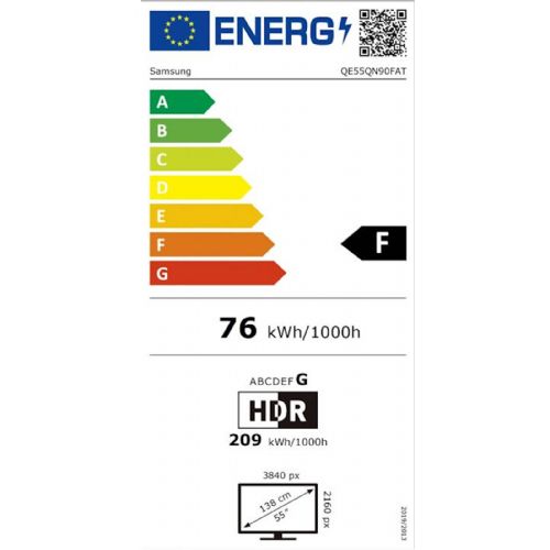 Televizor SAMSUNG QE55QN90F 139 cm (55''), 3840 x 2160 (4K UHD), Mini QLED, Tizen, 165Hz, QE55QN90FATXXH