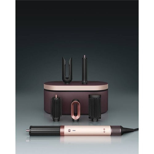 Oblikovalec las Dyson Airwrap Co-anda2x Straight + Wavy, 1700 W, ionska funkcija, nastavljiva temperatura, Bluetooth, keramično roza/roza zlato