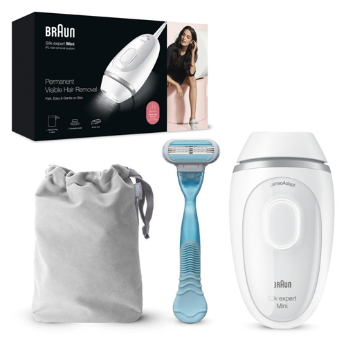 Braun Silk-expert Mini PL1124 aparat za uklanjanje dlačica, torbica uključena + Venus Smooth, bijela/srebrna