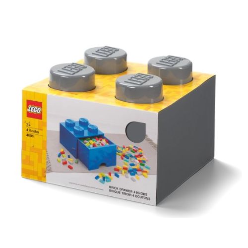 Lego®: Škatla za shranjevanje z gradnikom 4 - temno siva (40051754)