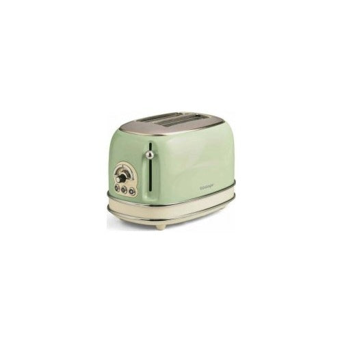 Opekač kruha Ariete Vintage 15, 810 W, za 2 rezini toasta, 6 stopenj, zelena