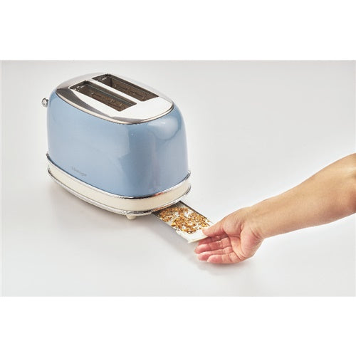 Toster Ariete Vintage 155, 810W, za 2 kriške tosta, plavi