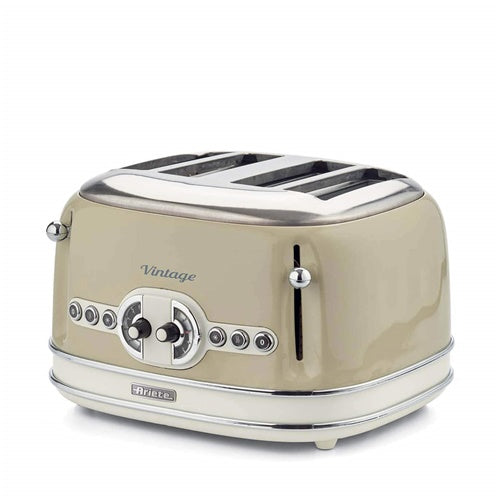 Opekač kruha Ariete Vintage 156, 1600W, za 4 rezine toasta, bež