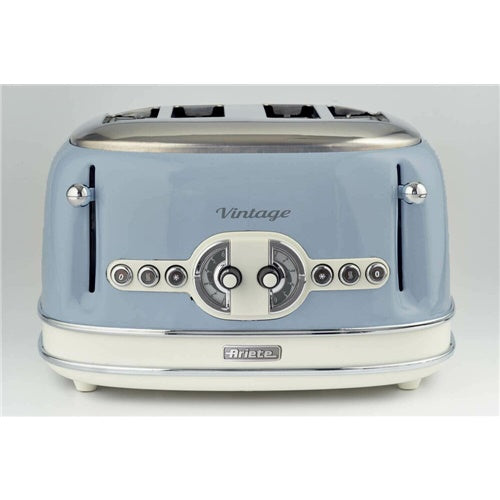 Opekač kruha Ariete Vintage s 4 režami, 1600W, za 4 rezine toasta, modra