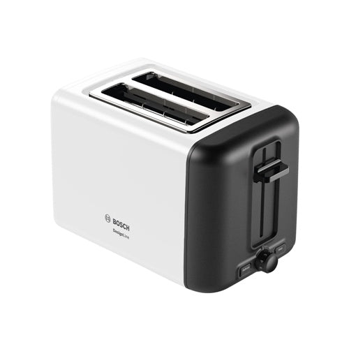 Opekač kruha Bosch Compact DesignLine TAT3P421DE (bel/črn, 970 W, za 2 rezini toasta)