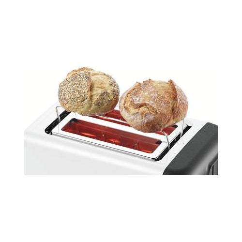 Opekač kruha Bosch Compact DesignLine TAT3P421DE (bel/črn, 970 W, za 2 rezini toasta)