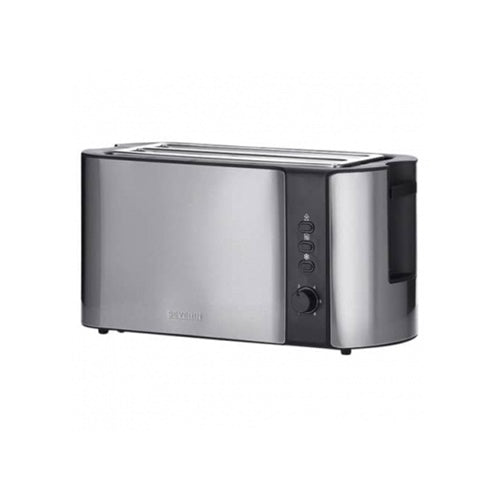 Severin AT 2590 toster s dugim utorom, 1400 W, za 4 kriške tosta, crni/nehrđajući čelik