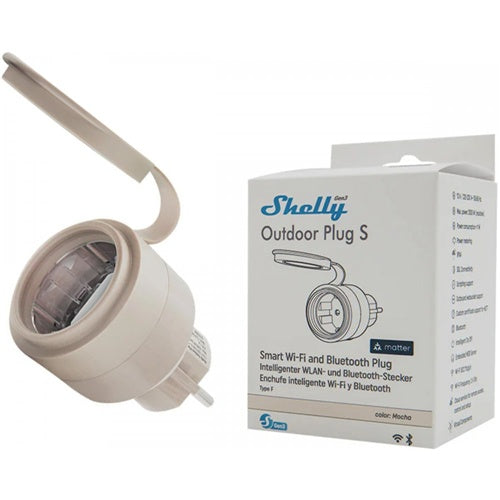 Pametna vtičnica Shelly S Gen3 zunanja, IP44, Wi-Fi/Bluetooth, merjenje porabe, 2500 W