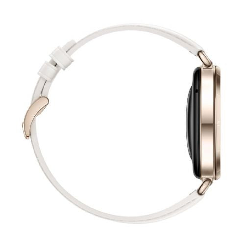 Pametna ura Huawei Watch GT 6 41mm AMOLED, GPS, merjenje srčnega utripa, vodoodporna, bel usnjen kompozitni pašček, zlata