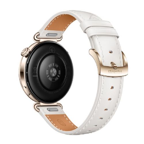 Pametna ura Huawei Watch GT 6 41mm AMOLED, GPS, merjenje srčnega utripa, vodoodporna, bel usnjen kompozitni pašček, zlata