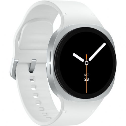 Pametna ura Samsung Galaxy Watch8 (srebrna, 40 mm, športni pašček S/M)
