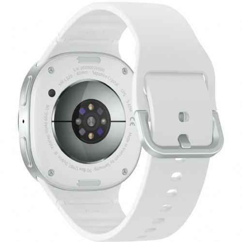 Pametna ura Samsung Galaxy Watch8 (srebrna, 40 mm, športni pašček S/M)