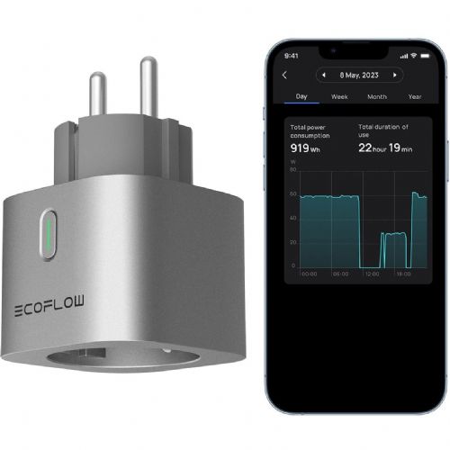 Pametna vtičnica EcoFlow Smart Plug, siva