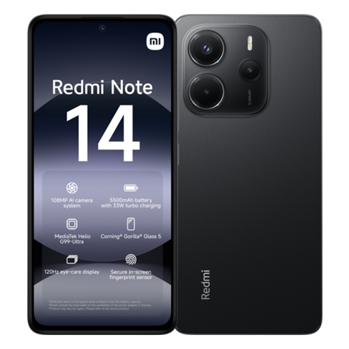 Pametni telefon Xiaomi Redmi Note 14 128GB, 6 GB, HyperOS, črna