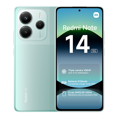 Pametni telefon Xiaomi Redmi Note 14 5G 256GB, 8 GB, HyperOS, zelena