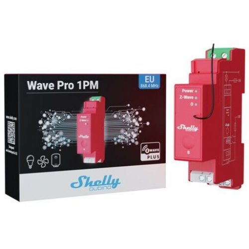 Pametni krmilnik Shelly Qubino Pro 1PM Z-WAVE (rdeča)