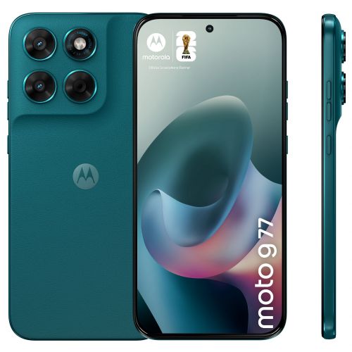 Pametni telefon Motorola moto g77 256GB modro-zelena, 8GB RAM, 108MP kamera, AMOLED 120Hz, 5100 mAh baterija