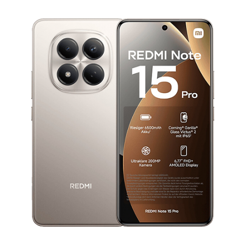 Pametni telefon Xiaomi Redmi Note 15 Pro 4G 256GB titan, 200MP kamera, AMOLED 120Hz, 8GB RAM, 6500mAh baterija