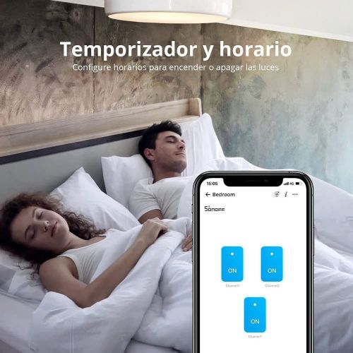 Pametni prekidač WiFi + RF 433 Sonoff T1 EU TX (2-kanalni)