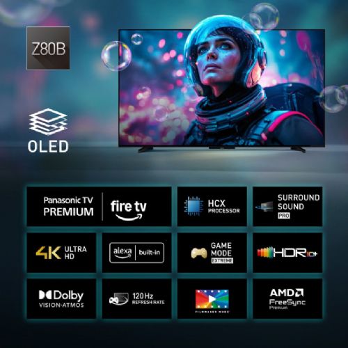 Panasonic TV-55Z80BEZ OLED TV, 140 cm (55"), 4K Ultra HD (3840 x 2160), 120 Hz, Fire TV
