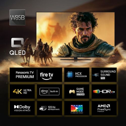 Panasonic QLED TV-55W85BEZ, 139 cm (55"), 4K Ultra HD (3.840 x 2.160), Fire TV, 120 Hz, Dolby Vision