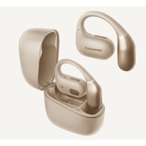 Panasonic RB-F10DE-C TWS slušalice, otvoreni dizajn preko ušnog kanala, Bluetooth 5.4, baterija 7+18 h, IPX4, bež