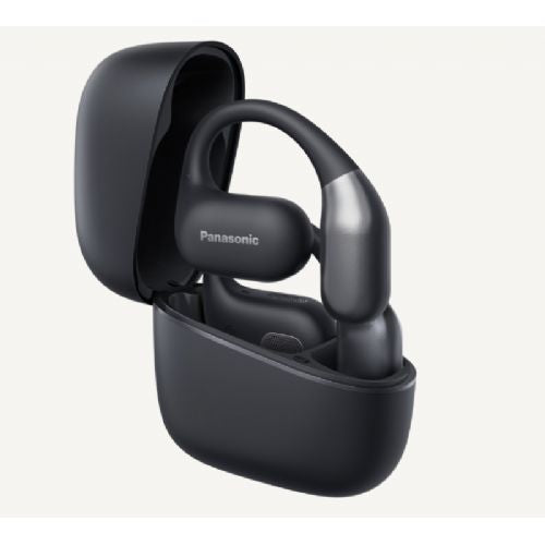 WS slušalice Panasonic RB-F10DE-K, otvoreni dizajn preko ušnog kanala, Bluetooth 5.4, baterija 7+18 h, IPX4, crne