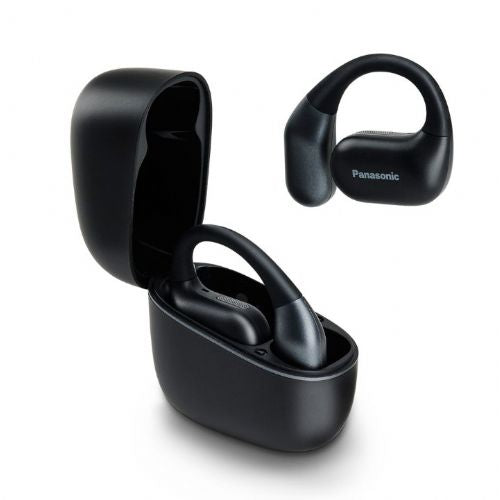 WS slušalice Panasonic RB-F10DE-K, otvoreni dizajn preko ušnog kanala, Bluetooth 5.4, baterija 7+18 h, IPX4, crne