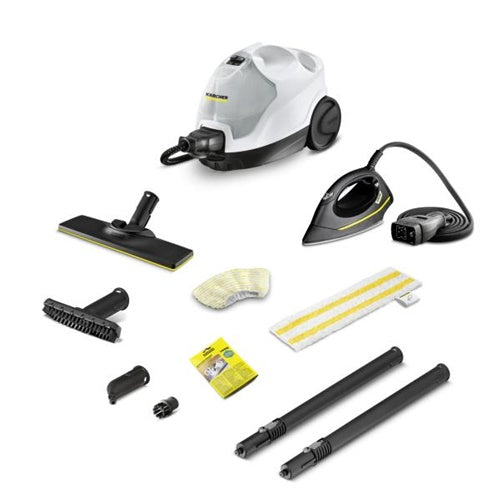 Parni čistilec Karcher SC 4 EasyFix Iron, 2.000W, vključno s parnim likalnikom, bela/črna